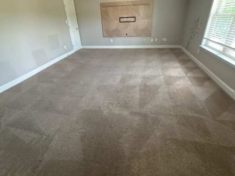 Freshly cleaned carpet on a real LocalPro job, photographed by our crew