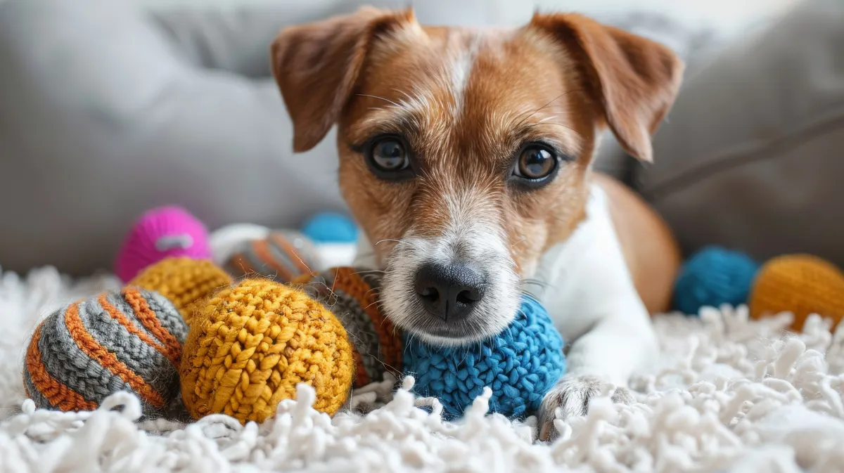 Dog lying on freshly cleaned living room carpet
