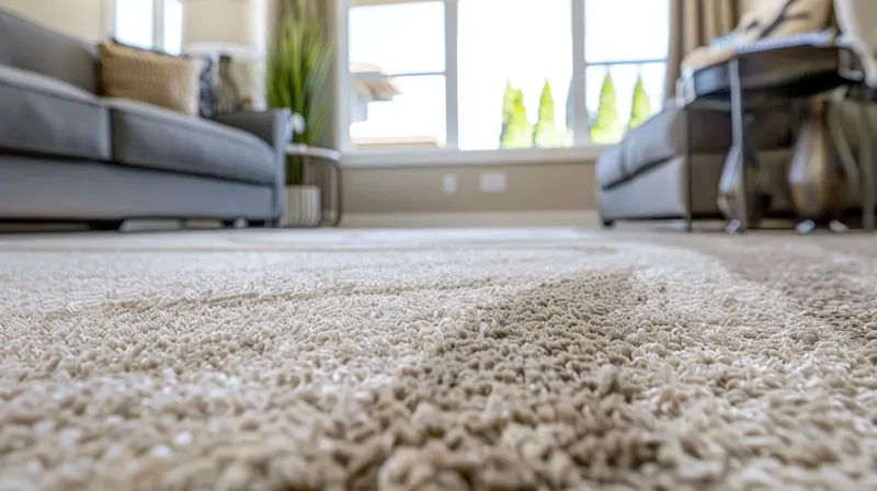 Freshly cleaned carpet in a Huntsville home